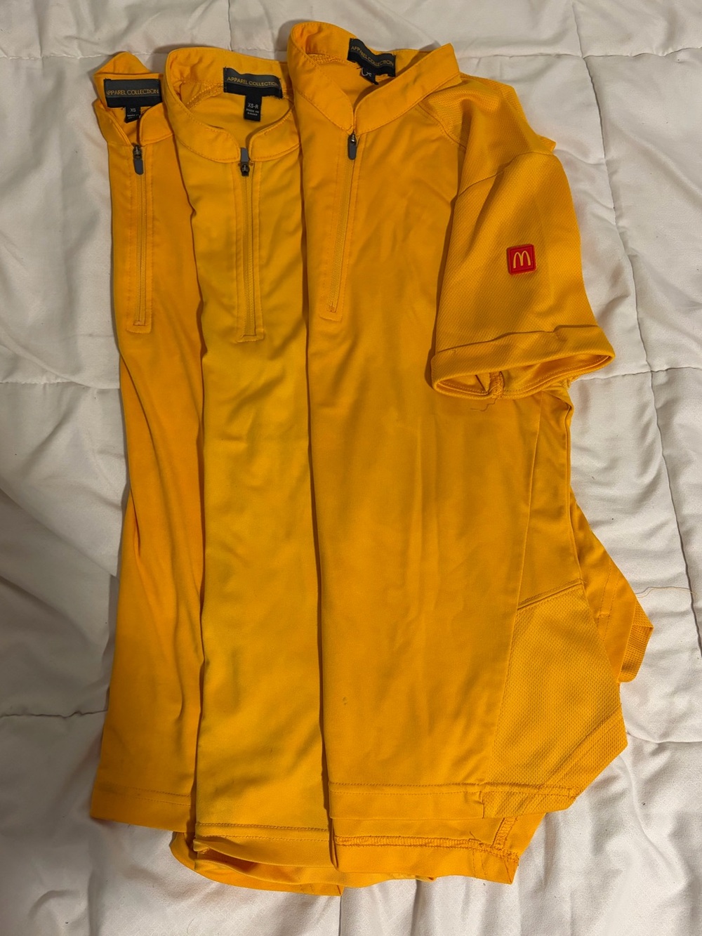 3 Mcdonald’s Yellow Apparel Collection Uniform
